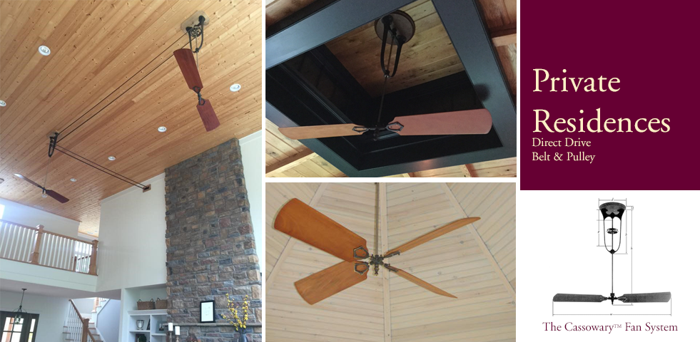 Mahogany Belt Driven Direct Drive And Pulley Ceiling Fans